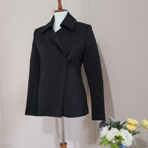 Reiss black moto jacket coat small